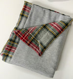 Gift Set For Aunt Pam Plaid Baby Blanket with coordinating accessories