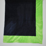 Reverse Side of Blanket with lime border