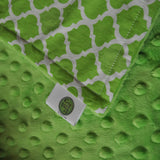 Lime green quatrefoil blanket