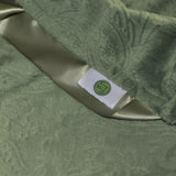 Green Paisley with Satin Trim