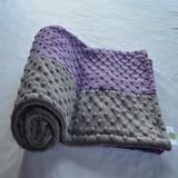 Purple and Gray Minky Blanket