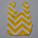Chevron Minky Yellow Bib