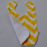 Chevron Minky Yellow Bib