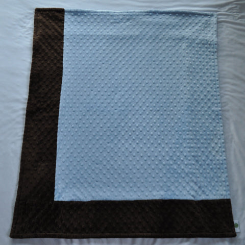 Blue and Brown Minky Blanket