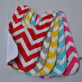 Chevron Minky Yellow Bib