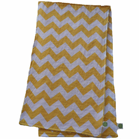 Yellow Chevron Burp Cloth