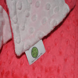 Watermelon Pink / Lt Pink Minky Blanket