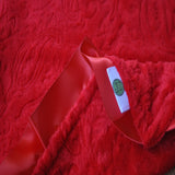 Red Paisley Blanket With Trim