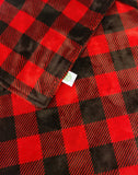 red and black plaid minky baby blanket
