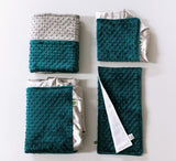 Full Set of Mallard Blue Minky items available for additional purchase