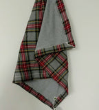Fall Plaid Baby Blanket with Gray, Red, Yellow and Black