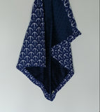 Anchor Print Cotton Gauze and Minky Baby Blanket