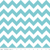 Chevron Blanket Aqua with Teal Minky