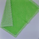 Moroccan Quatrefoil Baby Blanket Lime Green Mitered Corners