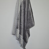Signature Minky Baby Blanket Charcoal Gray and Silver