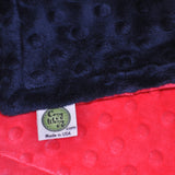 Navy Blue and Pink Minky Blanket