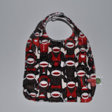 Sock Monkey Snap Bib