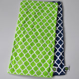 Green and Blue Burp Cloth