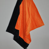 Orange and Navy Minky Blanket