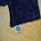 Blue and yellow blanket