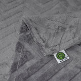 Gray Embossed Minky Baby Blanket