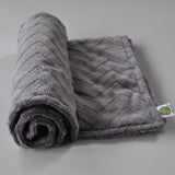 Gray Embossed Minky Baby Blanket
