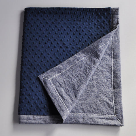 Navy Blue Denim Blanket