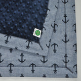 Anchor Print Nautical Baby Blanket