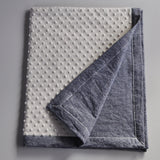 Denim and Cream Minky Baby Blanket