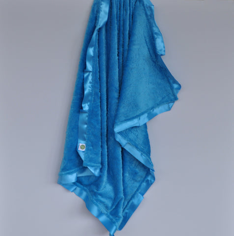Turquoise Blue Paisley Baby Blanket