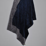 Navy Blue and Gray Baby Blanket