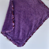 Purple Baby Blanket with Satin Trim
