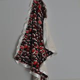 Sock Monkey Baby Blanket w/ Satin Trim