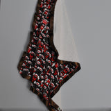 Sock Monkey Blanket with Brown Satin Trim