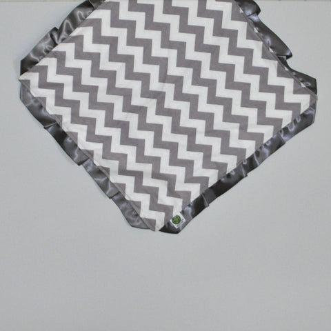 Gray Chevron Security Blanket