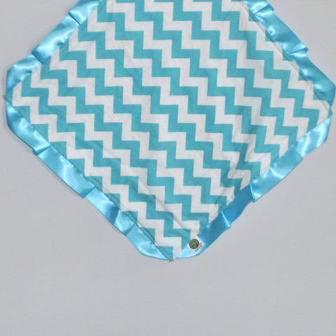 Aqua Chevron Security Blanket