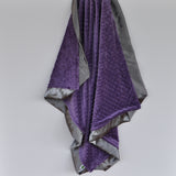 Purple Minky Baby Blanket with Satin Trim