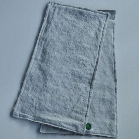 1 Gray Linen and Minky Burp Cloth