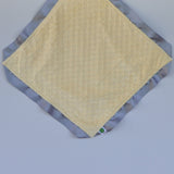Signature Minky Lovie/ Security Blanket with satin Trim Yellow and Gray