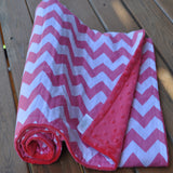 Pink Chevron Baby Blanket