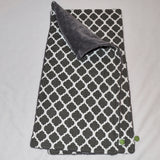 Gray Lattice Burp Cloth Set