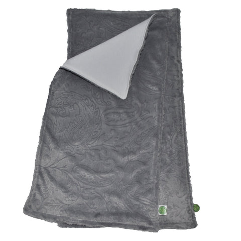 Gray Paisley Burp Cloth Set