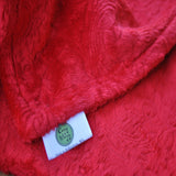 Paisley Minky Baby Blanket Red
