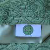 Green Paisley Blanket with Trim