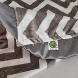 Chevron Minky Luxury Gray Lovie/ Security Blanket