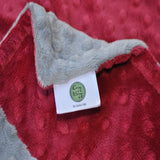 Signature Minky Baby Blanket Sports Crimson Red & Gray