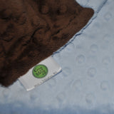 Lt Blue/ Brown Minky Blanket
