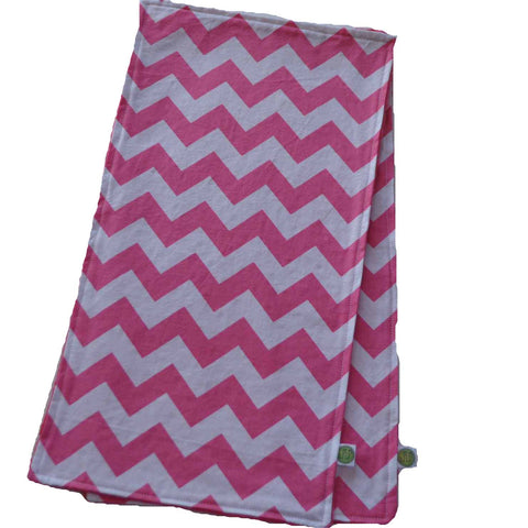 Pink Chevron Burp Cloth