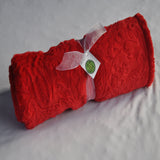 Paisley Minky Baby Blanket Red