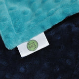 Signature Minky Baby Blanket Navy Combination
